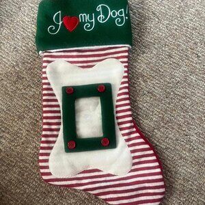 "I Love My Dog" Christmas Stocking - Like New